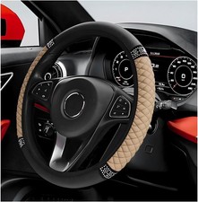 Bling Car Steering Wheel Cover 15 Inch Soft Leather Protector For Women Girls
