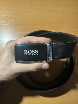 Cinturón Hugo Boss recortable a su medida. Color Negro.