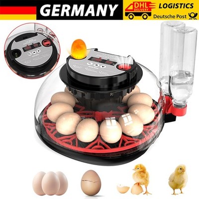 12 Eier Brutautomat Vollautomatisch Brutmaschine mit Automatischem Eierwender DE