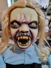 Spirit Halloween Doll Face Zombie baby retired animated Halloween prop no box