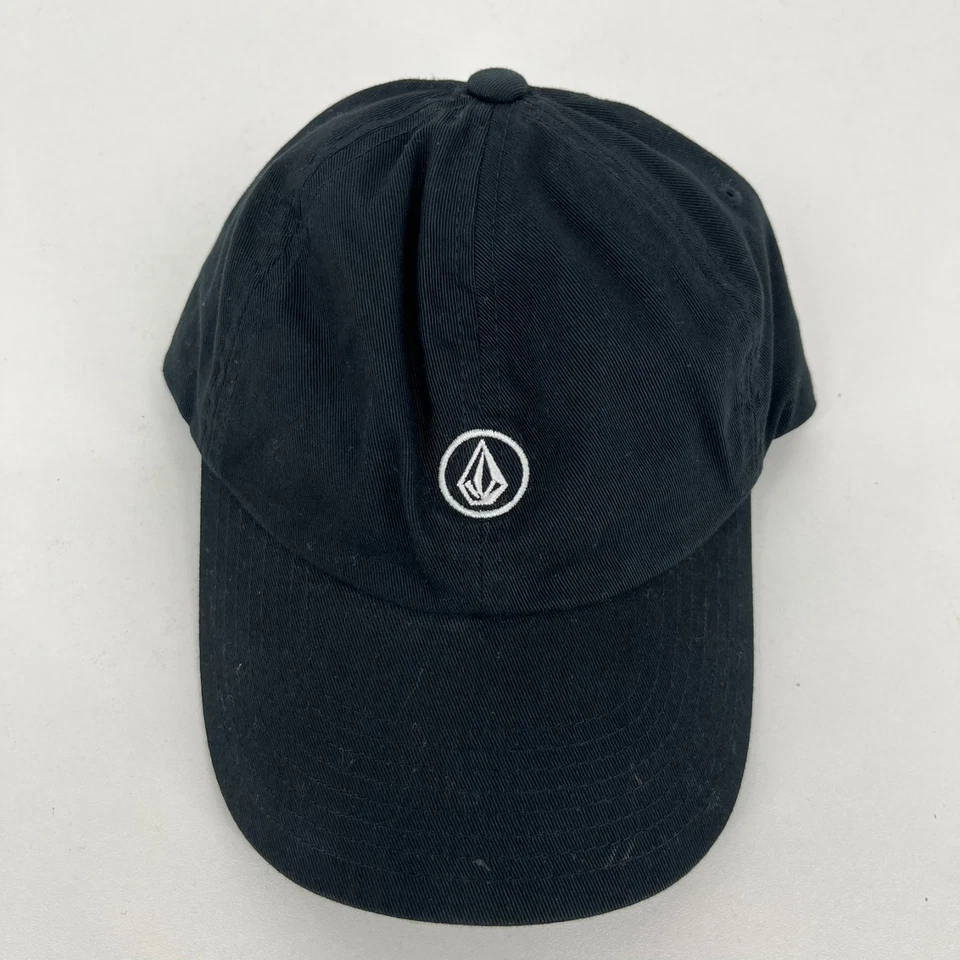 Volcom Strapback Hat Adult One Size Black Dad Cap Cotton Stone Logo - Image 2 of 4