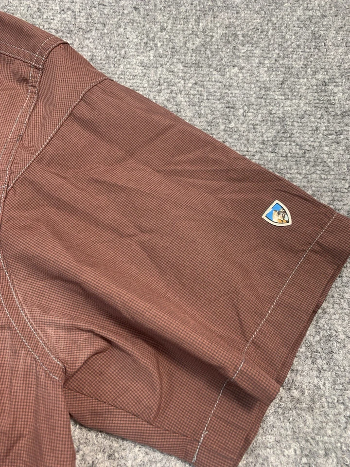 Kuhl Shirt Mens XL Brown Short Sleeve Button Up Casual Pockets - Image 4 of 4