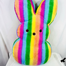 Jumbo PEEPS Rainbow Stripe Easter Bunny Plush 42" Tall Peeps Plush