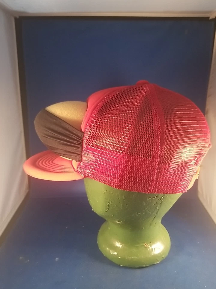 Bikini Cap Co. 3D foam BOOBS IN BIKINI Snapback Trucker Hat Mesh Red Joke - Image 4 of 4