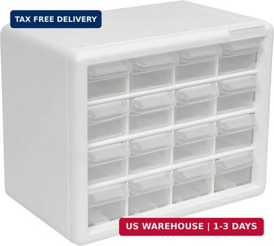 Akro-Mils 16-Drawer Plastic Drawer Storage Cabinet for Garage Organization, Bead