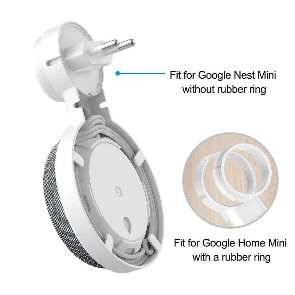 Support Mural pour Google Home Mini/Nest Mini2nd Gen Solution d'Espace-Économ... - Photo 2/4