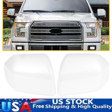 For 2015-2020 Ford F150 White Platinum Rearview Mirror Covers Cap Replacement US