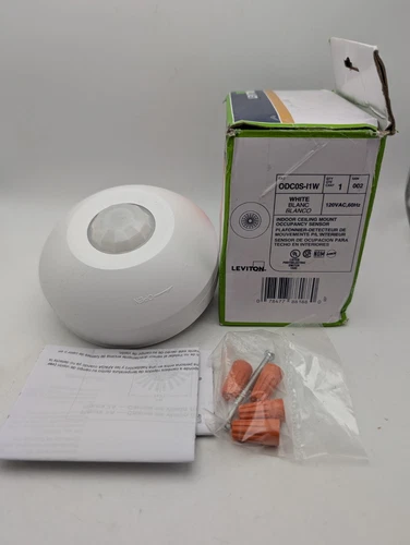 Leviton ODC0S-L1W Indoor Ceiling Mount Occupancy Sensor 120V Self-contained.