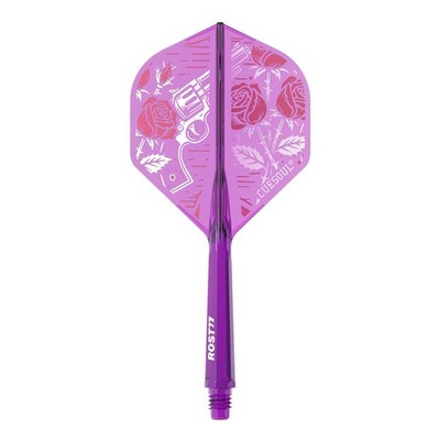 CUESOUL ROST 77 Integrated Dart Shaft and Flight,Standard Shape,Roses&Gun