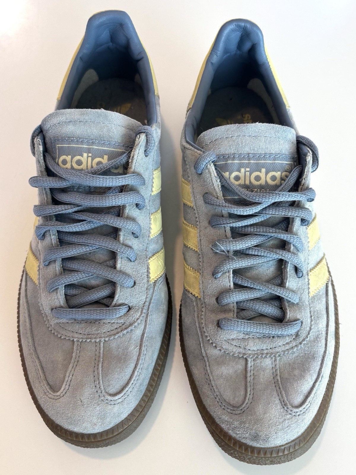 Rare Vintage 2002 Women’s Blue & Yellow Handball Spezial Shoes Sz 7.5  382270 image 2