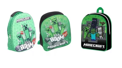 Minecraft Rucksack Schulrucksack in 3 Varianten 3D Maße: 35x26x10cm + 30x26x10cm - Bild 1 von 4