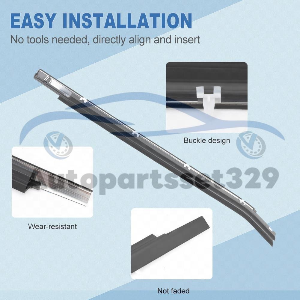 4Pcs For 2000-2006 Toyota Tundra Double Cab Weatherstrip Outer Lower Window