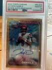 2024 Topps Chrome - Rookie Autographs Jayden Daniels #RA-JDA Gold Wave Refractor