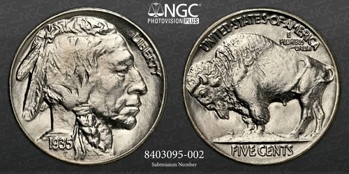 1935-P  5C BUFFALO NICKEL  "PHILADELPHIA MINT"   NGC MS67 #8403095-002