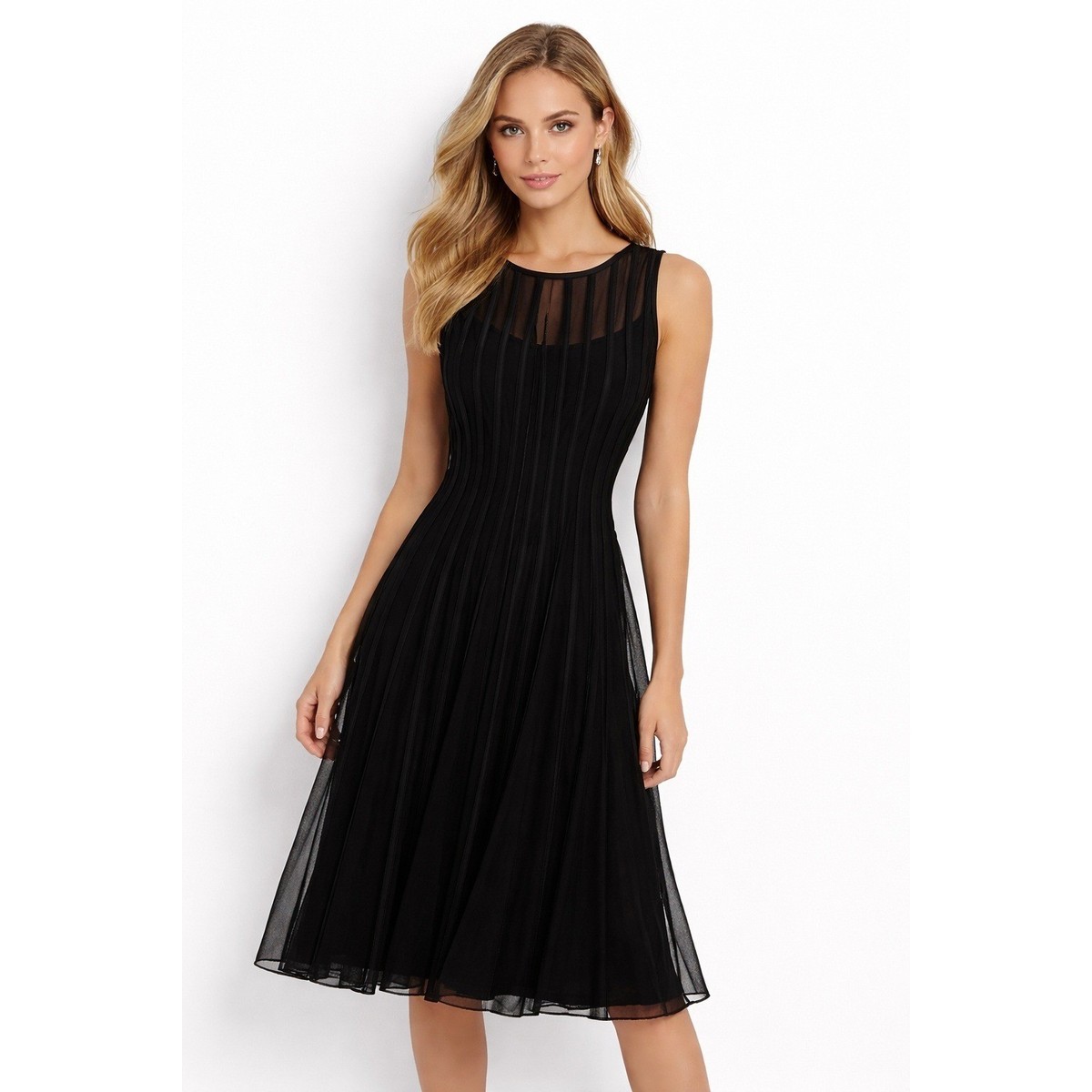 xscape black cocktail dress by Joanna Chen Mesh Striped Sleeveless Size 8 Ebay Stem Base Color:Satin Nickel vicky Plus Size Long Blue Size 4 measures approximately