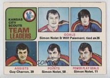 1975-76 O-Pee-Chee Simon Nolet Wilf Paiement Guy Charron #319 0a1