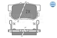 Bremsbelagsatz Scheibenbremse Meyle 025 237 3615 FüR Honda Fr 5 Be Cr 2 BE1 BE3