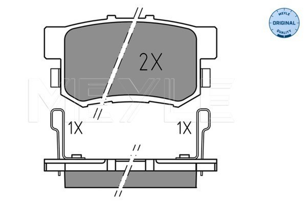 Bremsbelagsatz Scheibenbremse Meyle 025 237 3615 FüR Honda Fr 5 Be Cr 2 BE1 BE3-image