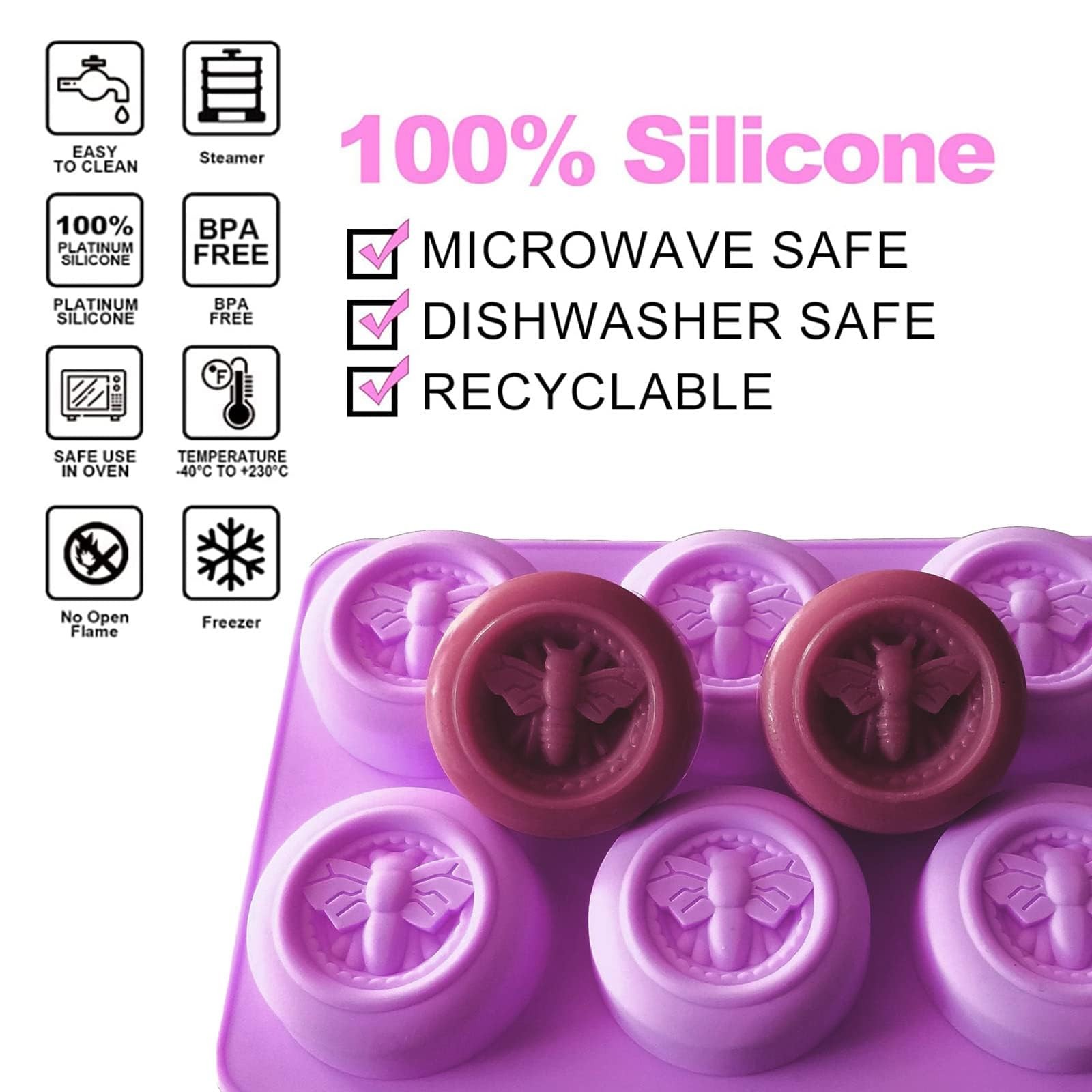 Soap Molds, Soap Molds for Soap Making, Perfect for Bee Soap Making, Honey Si...