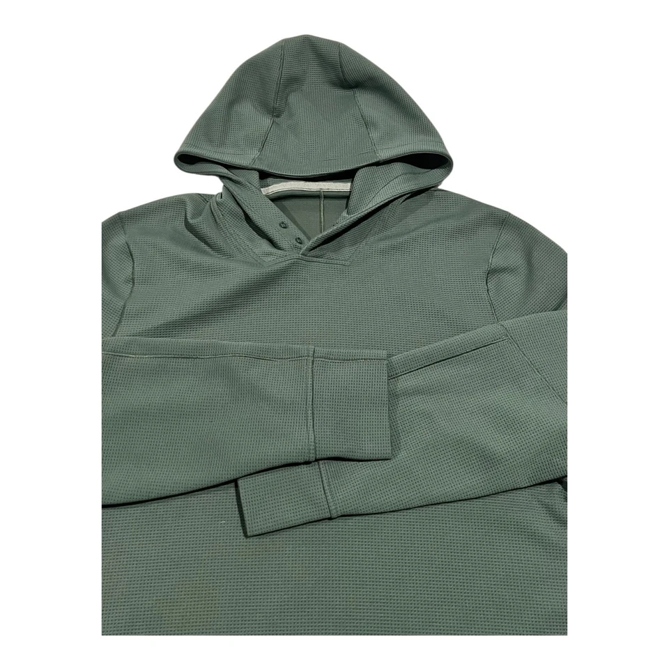 Sudadera pulóver tejida gofre con capucha punto cambio grande para hombre Lululemon Foto 4 de 4