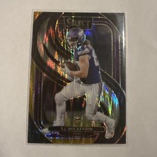 2024 Panini Select - Premier Level T.J. Hockenson #194 Black & Gold Shock Prizm