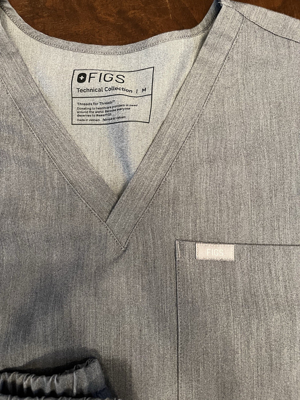 FIGS Technical Collection Medium Heather Gray Scr… - image 3