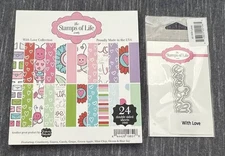 The Stamps of Life WITH LOVE Patterned Card Stock & Matching Die Card Making