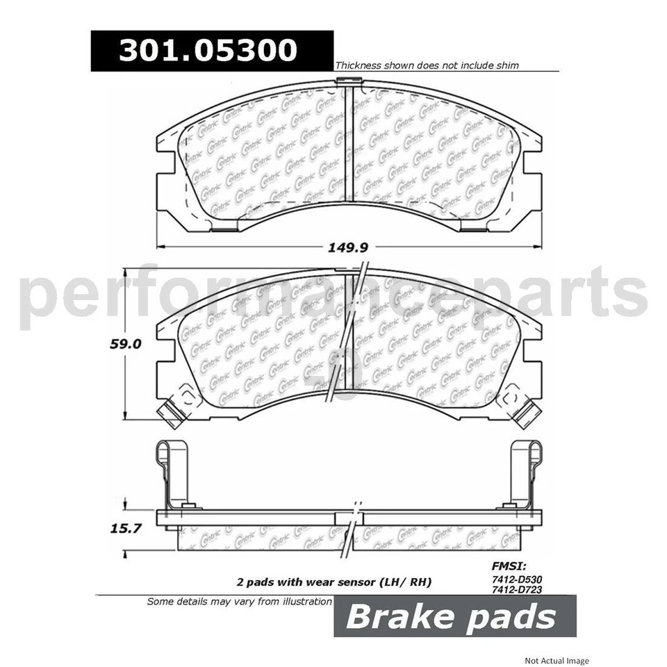 Juego de pastillas de freno de disco delanteras rotor de freno de disco para Mitsubishi Galant 2000-2000 Foto 4 de 4