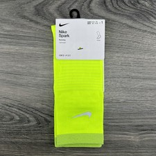 Nike Spark Lightweight Ankle Running Socks Size Large 10 - 11.5 Mens Green Volt