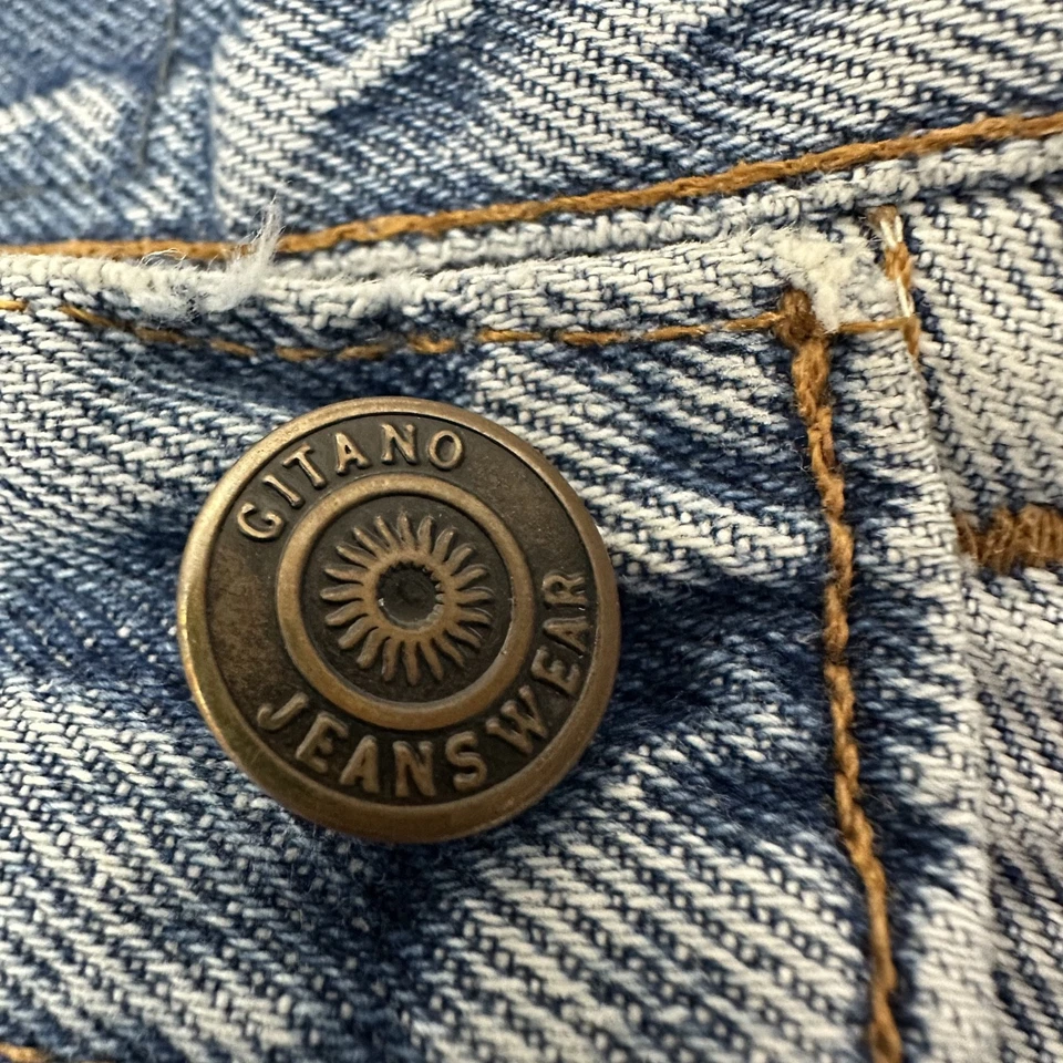 SHORTS JEANS VINTAGE ANOS 90 GITANO WEIS 32 LUZ LAVADA - Imagem 3 de 4