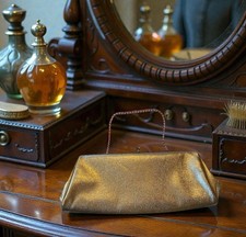 Vintage Purse 1960s Gold Metallic Clutch Purse- It  s a True Classic