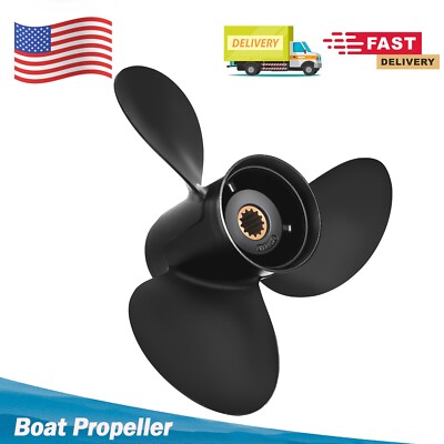 NEW 12 x 17 Aluminum Boat Propeller for Evinrude 40-75HP 13 Spline Tooth,RH