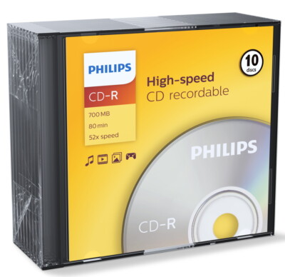 30 Philips Rohlinge CD-R 80Min 700MB 52x Slimcase