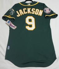 AUTHENTIC MAJESTIC 44 LARGE, OAKLAND A'S REGGIE JACKSON COOL BASE HOF Jersey