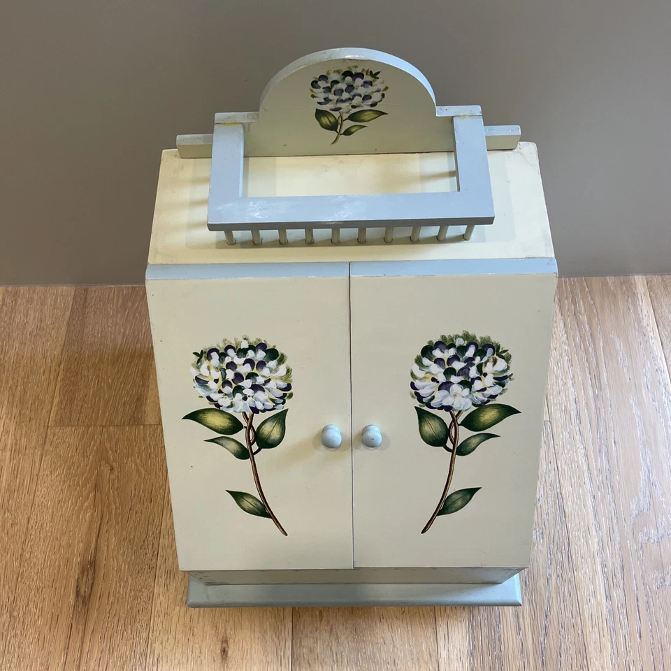 Vintage 1950s Letterbox Mailbox Desktop Solid Wood Handmade Hand-Painted - Image 3 of 4