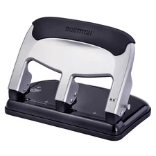 Office EZ Squeeze Heavy Duty 3 Hole Punch, 40-Sheet Capacity, Use Less Force, Pe
