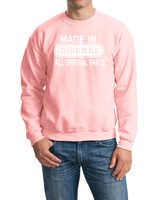 Made In Czech Republic All Orignal Parts men Sweatshirt White Light Pink Made In Czech Republic All Orignal Parts men Sweatshirt White Light Pink