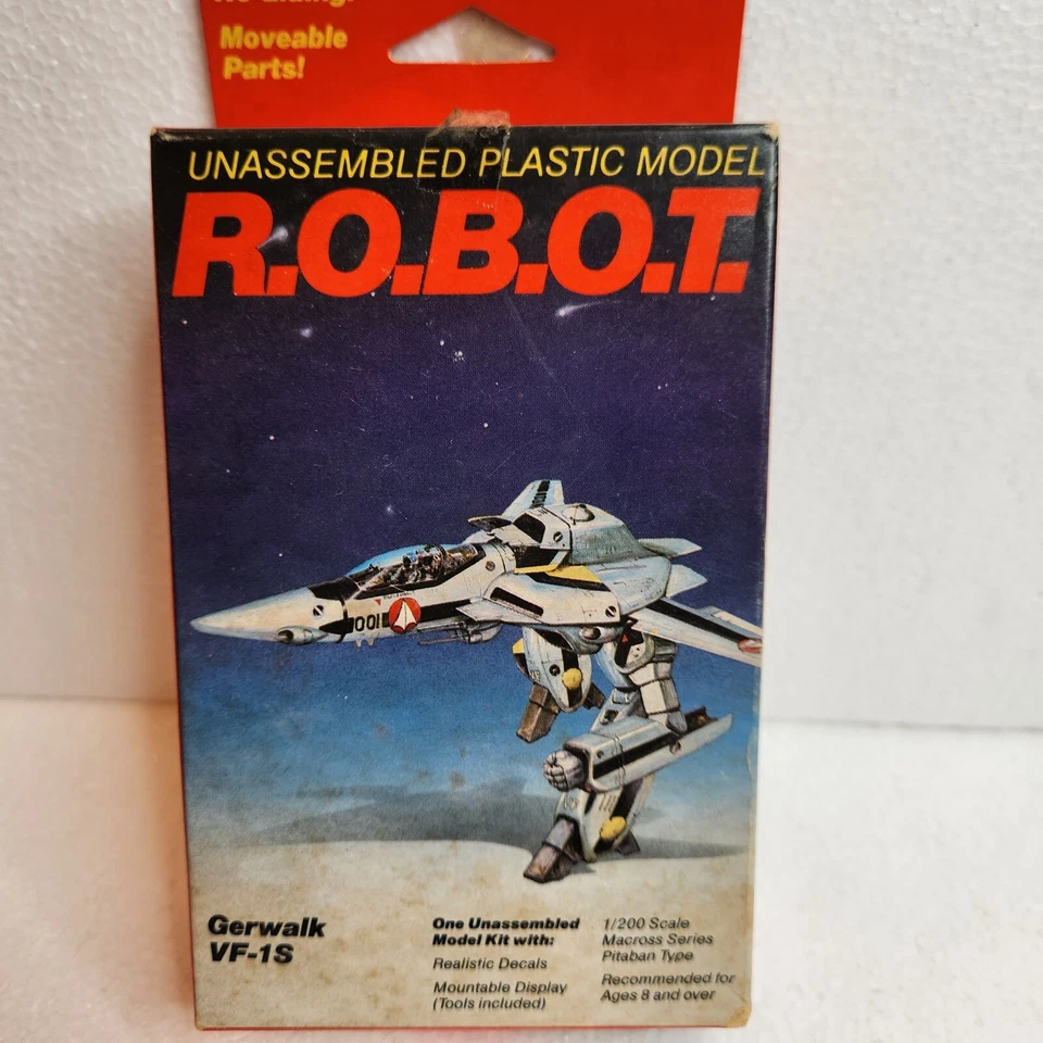 Testors ROBOT 1/200 Macross Gerwalk VF-1S R.O.B.O.T. Model Kit Sealed New In Box - Image 2 of 4