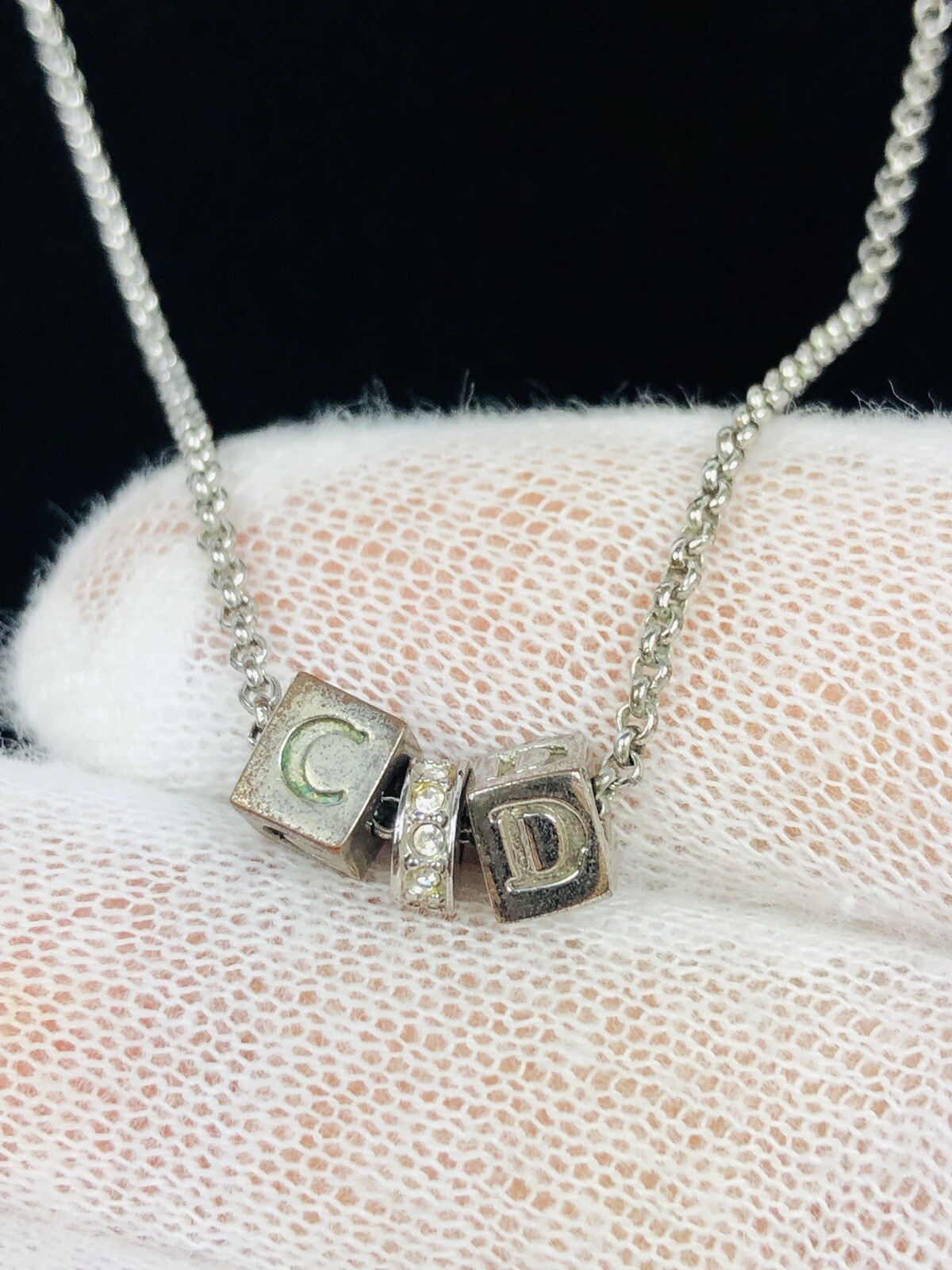 Dior CD dice necklace Gem
