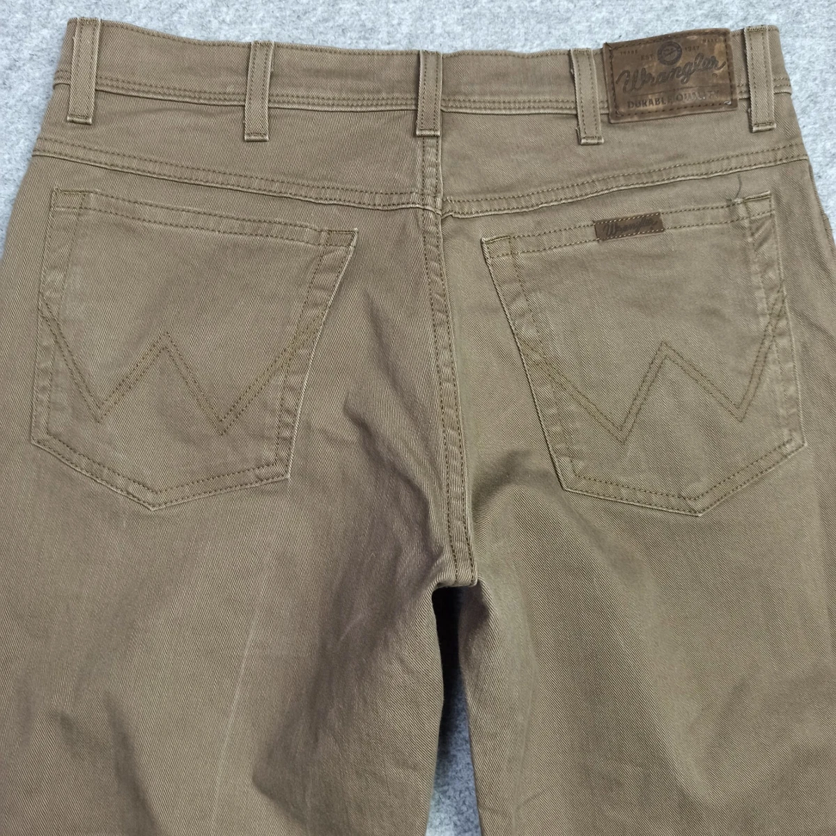 Wrangler Jeans Uomo Texas Stretch - Con Cintura In Pelle Inclusa - Darkstone + Marrone - 33W X 30L