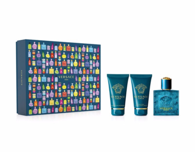 Versace Eros Men 3 pc set 1.7oz EDT + 1.7oz Shower Gel + 1.7oz After Shave Balm
