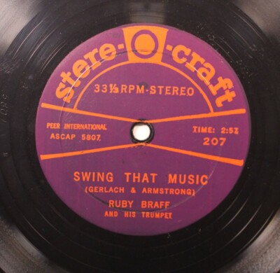 Jazz 45 Ruby Braff And His Trumpet - Swing That Music / You'D Be So Nice To Come