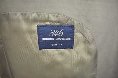 Brooks Brothers 346 Stretch Greenish Gray Cotton/Poly Blend 2 Pc