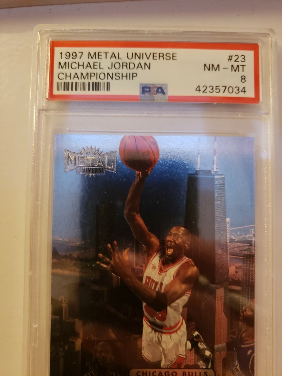 1997 97-98 Michael Jordan Fleer METAL UNIVERSE #23, PSA 8 | eBay