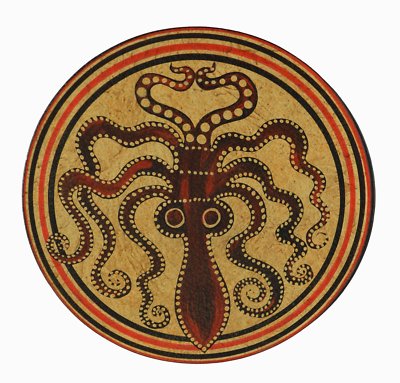 Minoische Kunst Keramik Pyxis - Oktopus - Schmuckbox - antikes Kreta