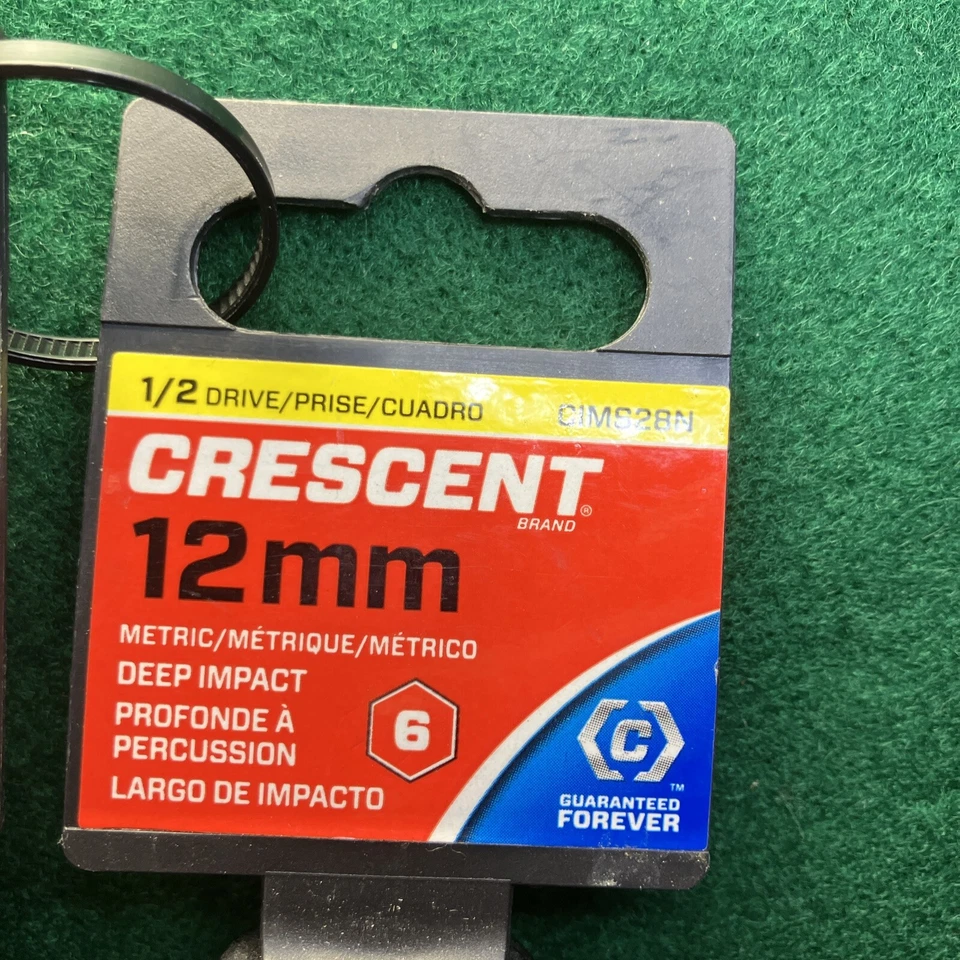 Crescent CIMS28N 12 mm 1/2" drive 6 Point Deep Impact Socket Lifetime warranty - Image 4 of 4