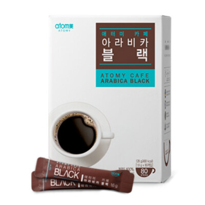ATOMY Cafe Arabica Black Coffee 80 Sticks Koreanischer Instantkaffee American...