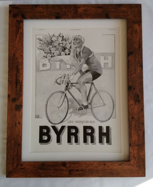 Art Deco Advert Tour de France 1935 Byrrh Aperitif Original Framed