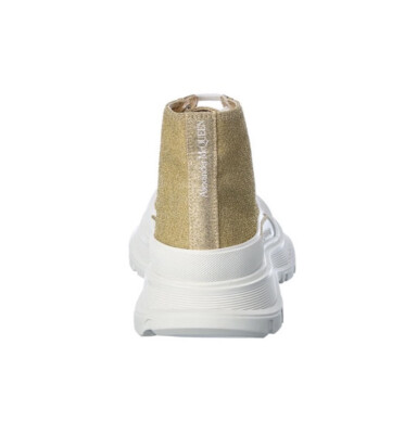 ALEXANDER MCQUEEN TREAD SLICK GLITTER HIGH TOP SNEAKERS BOOTS Sz