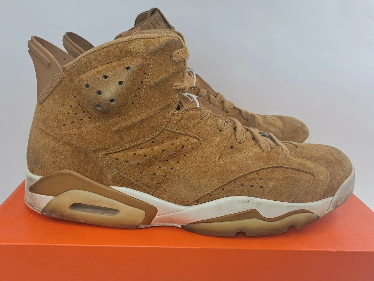 Nike Air Jordan 6 Retro Wheat Men's Size 13 Golden Harvest Brown White 2017